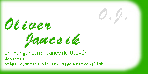 oliver jancsik business card